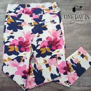 Old Navy High Rise Pixie Floral Pants Size 10